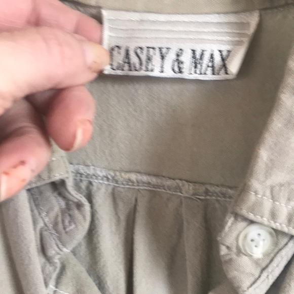 Linen and cotton khaki shirt - Picture 2 of 3